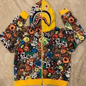 Bape A Bathing Ape Zoo Shark Hoodie